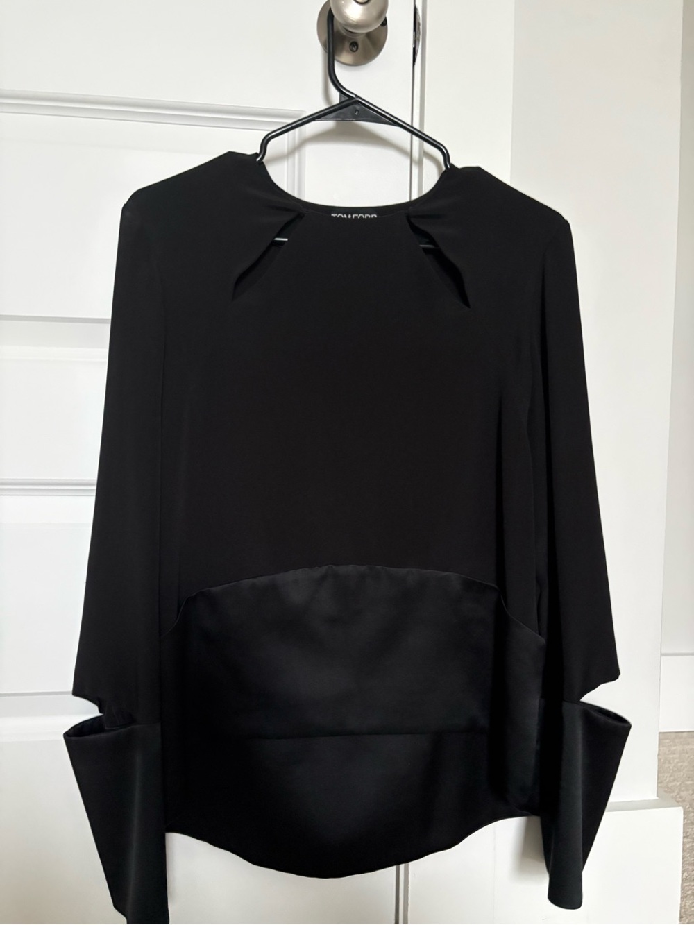 Tom Ford Black Blouse with Cutout Detail